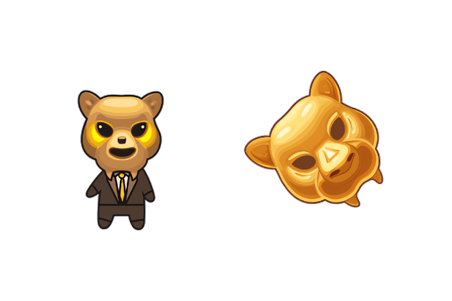 Chibi Trò Chơi Con Mực VIP 4 Đeo Mặt Nạ Báo Đen