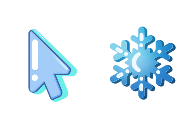 Minimalistischer blauer Schneeflocke