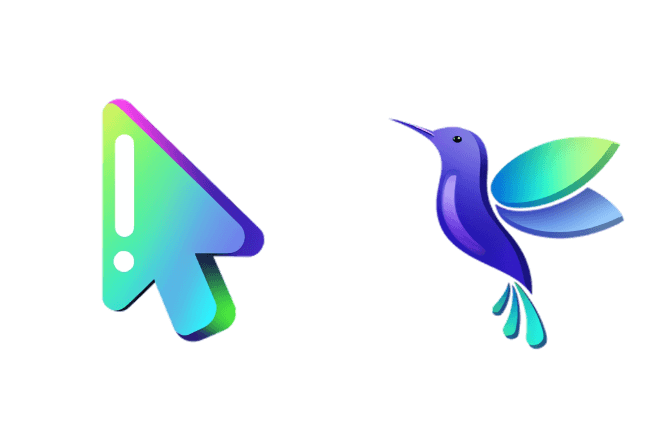 Minimalistischer Farbverlauf Kolibri