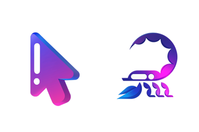 Minimalistischer Farbverlauf Skorpion