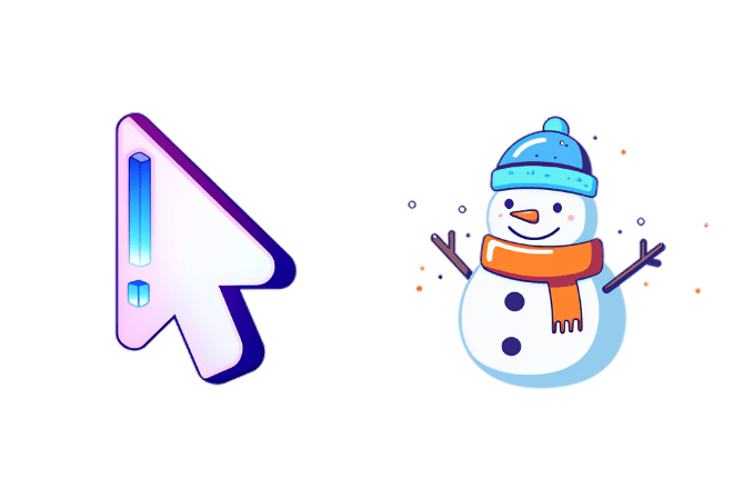 Minimalistischer Farbverlauf Schneemann