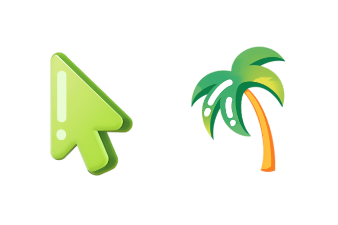 Minimalistische Palme