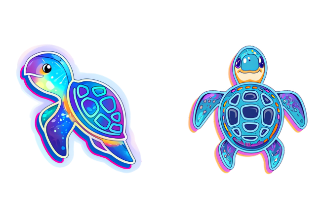 ネオンシアンのカメ