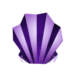 Conchas Origami azules y moradas