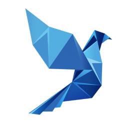 Paloma azul Origami