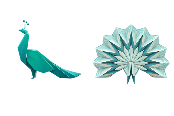 Origami Peacock
