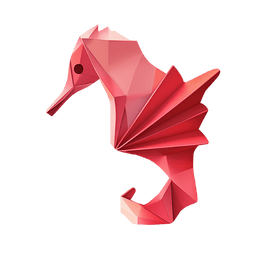 Caballito de mar y pez de origami