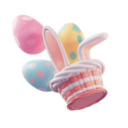 Easter Day Egg & Easter Day Basket 3D