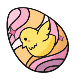 Easter Egg & Chick Animated