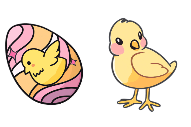 Easter Egg & Chick Animated
