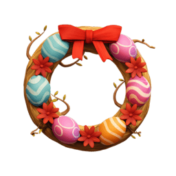 Easter Eggs Gift & Easter Wreath 3D