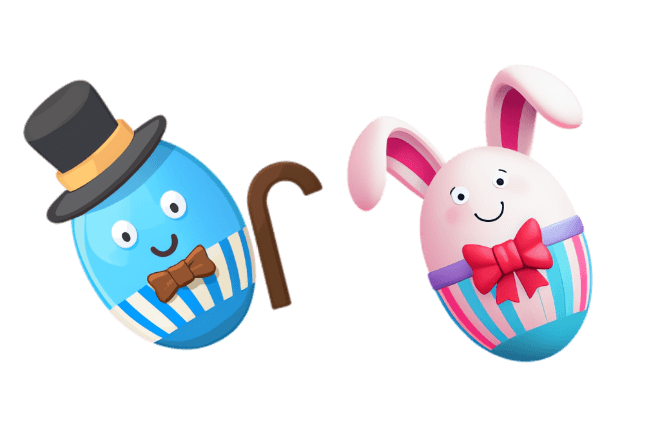 Mister Egg & Bunny Egg 3D