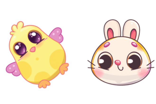 Easter Bunny and Chicken