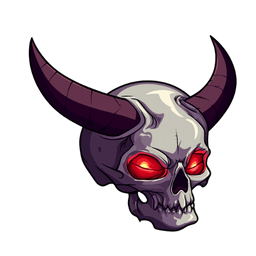 Scary Horned Skull