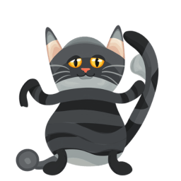 Kucing Hitam Halloween Hantu dan Mumi
