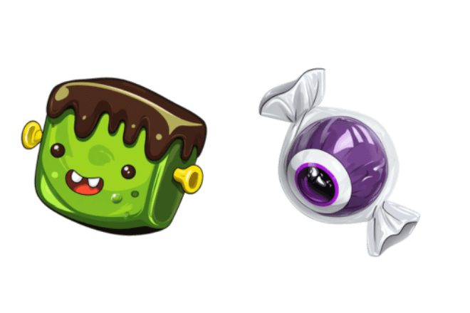 Permen Bola Mata & Jelly Frankenstein Halloween