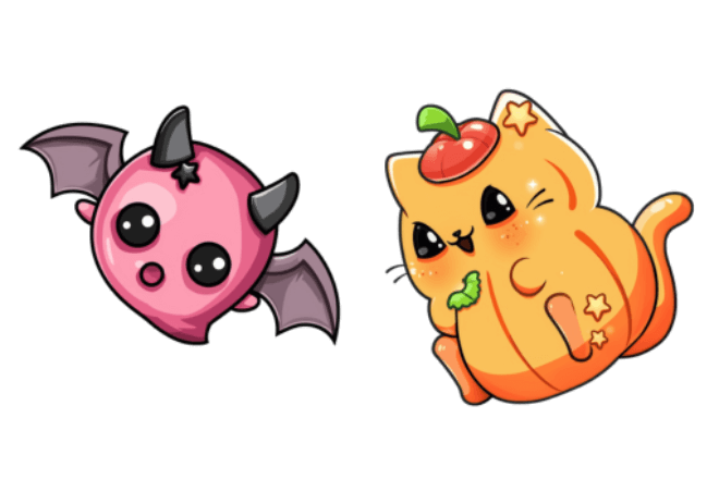 Kucing & Kelelawar Hantu Halloween
