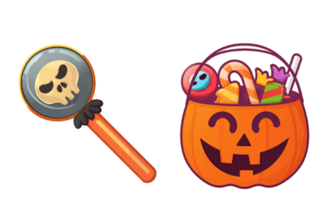 Halloween Lollipop and Pumpkin Basket