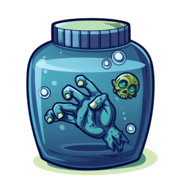Halloween Skull and Jar