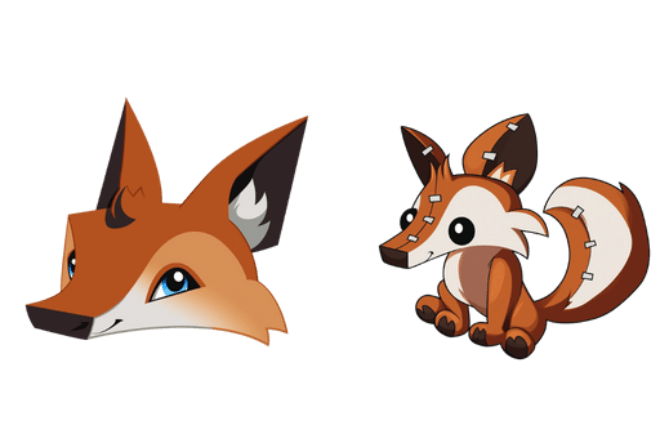Animal Jam Coyote and Coyote Plushie