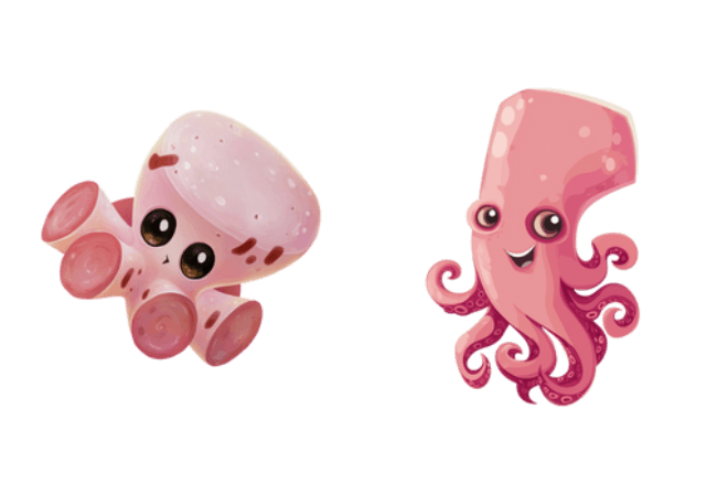 Animal Jam Octopus and Octopus Plushie