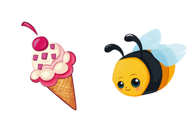 Animal Jam Pet Honeybee and Ice Cream