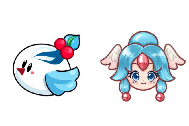 Cookie Run Blue Slushy Cookie and Icy Birdie