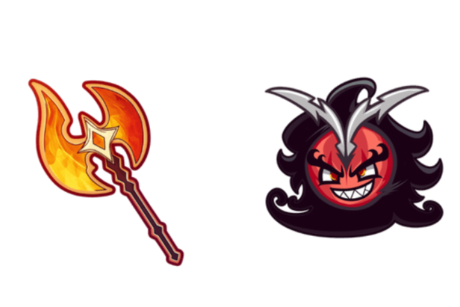 Cookie Run Burning Spice Cookie and Axe