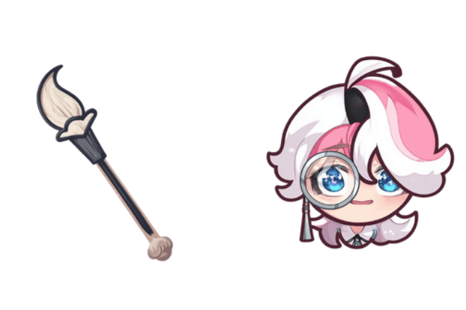 Cookie Run Camellia Cookie and a Brush