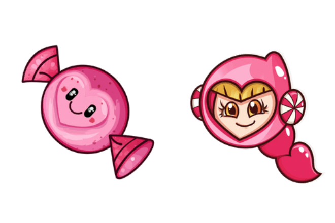 Cookie Run Pink Choco and Pink Candy