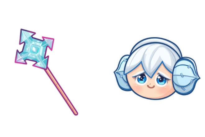 Cookie Run Snow Sugar and Staff