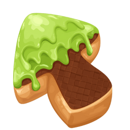 Eiscreme-Textur mit Avocado