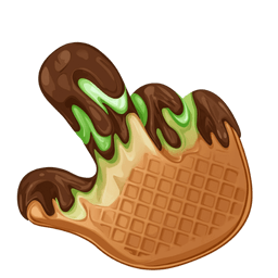 Eiscreme-Textur mit Avocado