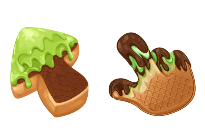 Eiscreme-Textur mit Avocado