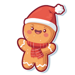 Christmas Cute Gingerman & Snowman