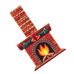 Christmas Fireplace & Bells