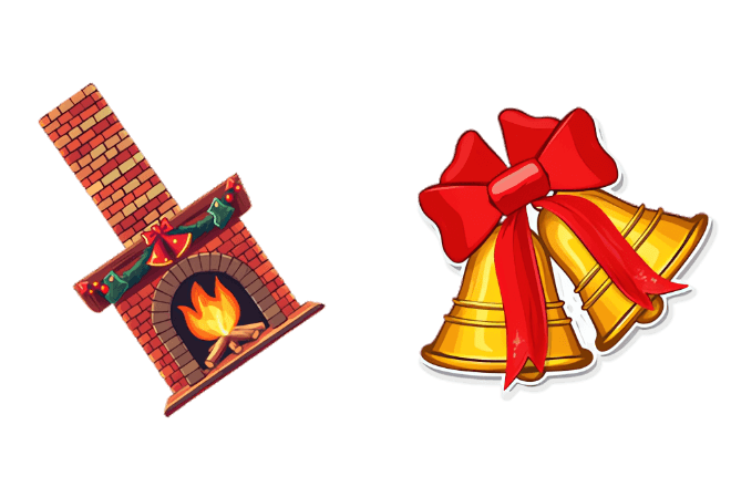 Christmas Fireplace & Bells