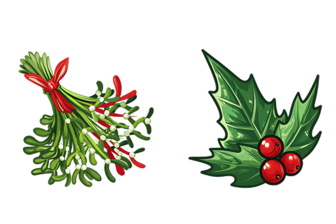 Christmas Holly & Mistletoe