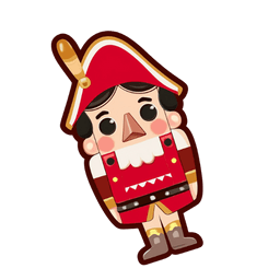 圣诞复古老虎与胡桃夹子