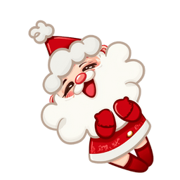 Christmas Cute Santa Dancing & Rudolph Reindeer