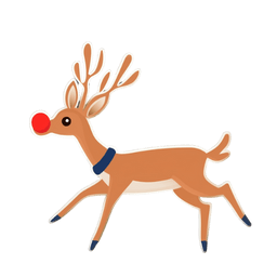 Christmas Cute Santa Dancing & Rudolph Reindeer